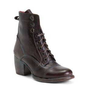 BED/STU Grey Made In Mexico Leather Judgement Booties